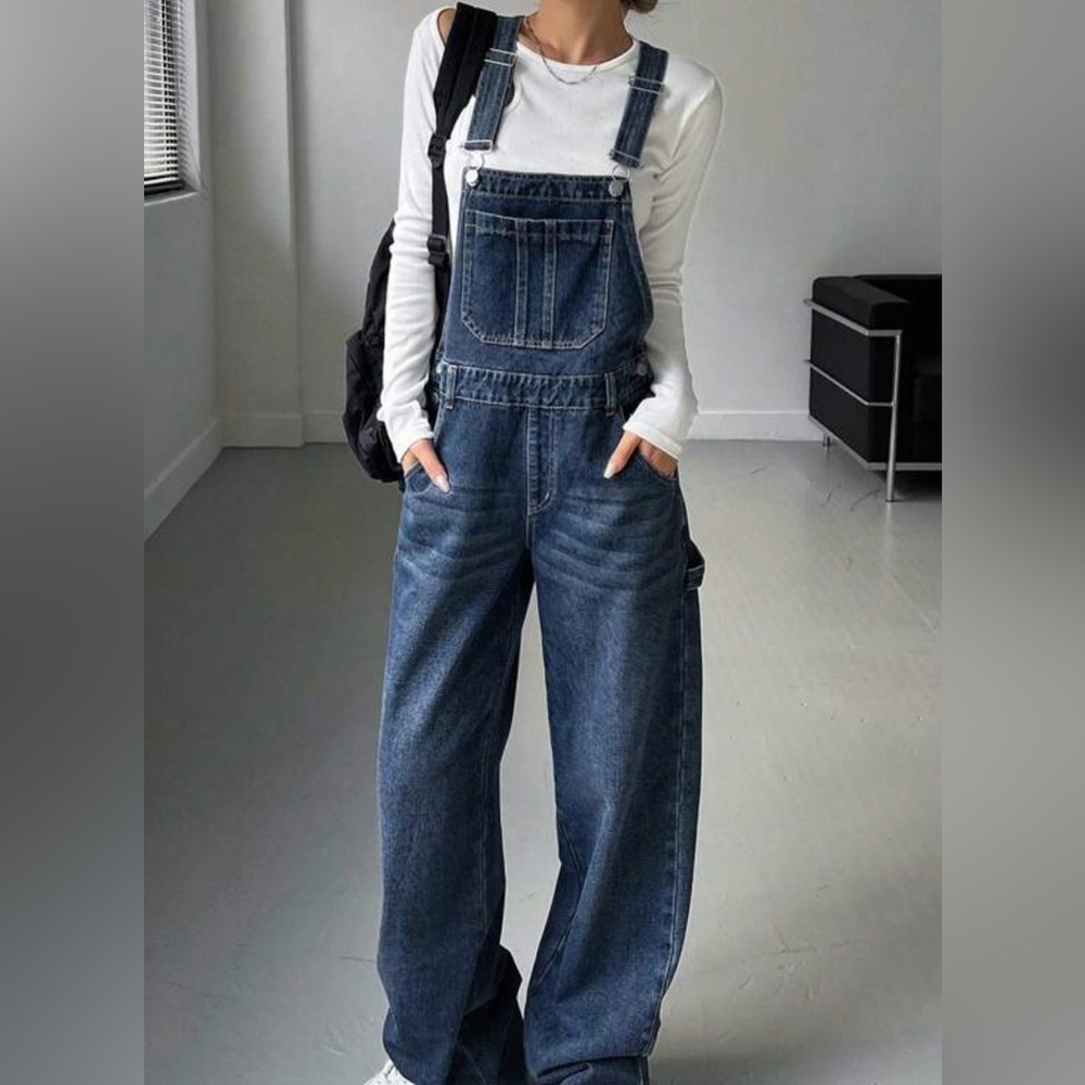 Dark Denim Overalls